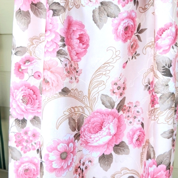 Quality Pink Floral Brocade Sleeveless NADA Midi Summer Dress (EU 52/US L) NWOT - Picture 8 of 13
